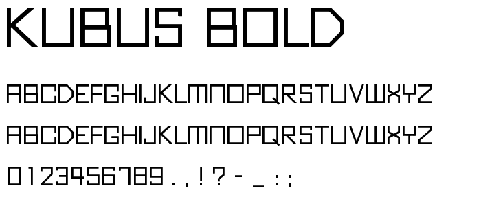 Kubus Bold font